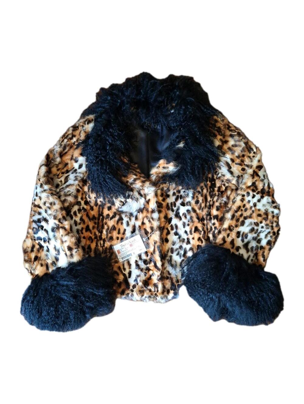 INOCHI The Fur Vault Jacket NWT Size 42 12 Leopard Kid Skin